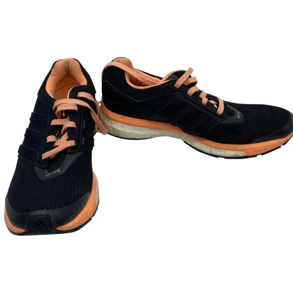 Adidas GLIDE BOOST Black Orange Sneakers Size: 8.5